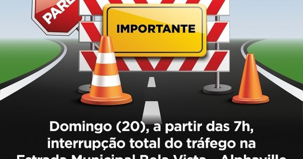 Estrada Municipal Bela Vista tem tráfego total interrompido neste domingo (20)
