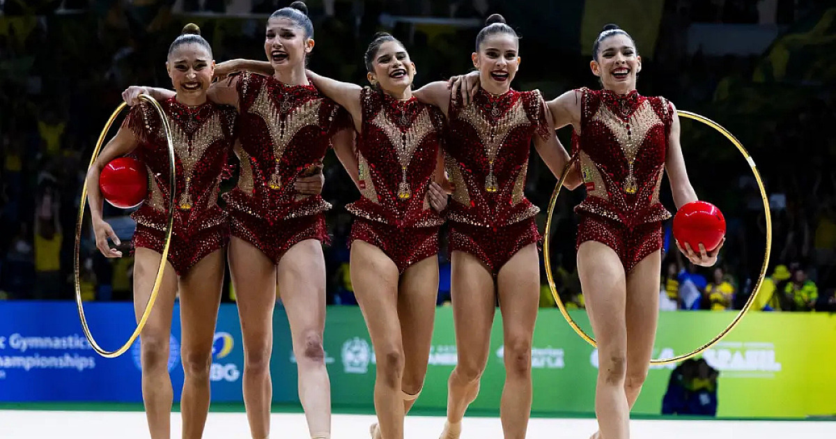Brasil conquista prata na série mista no Mundial de ginástica rítmica