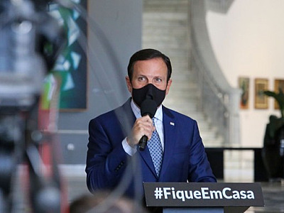 Governador João Doria testa positivo para Covid-19
