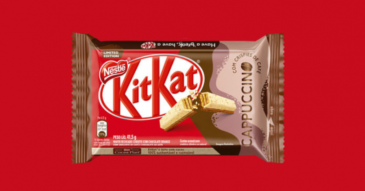 KitKat anuncia chocolate sabor Cappuccino