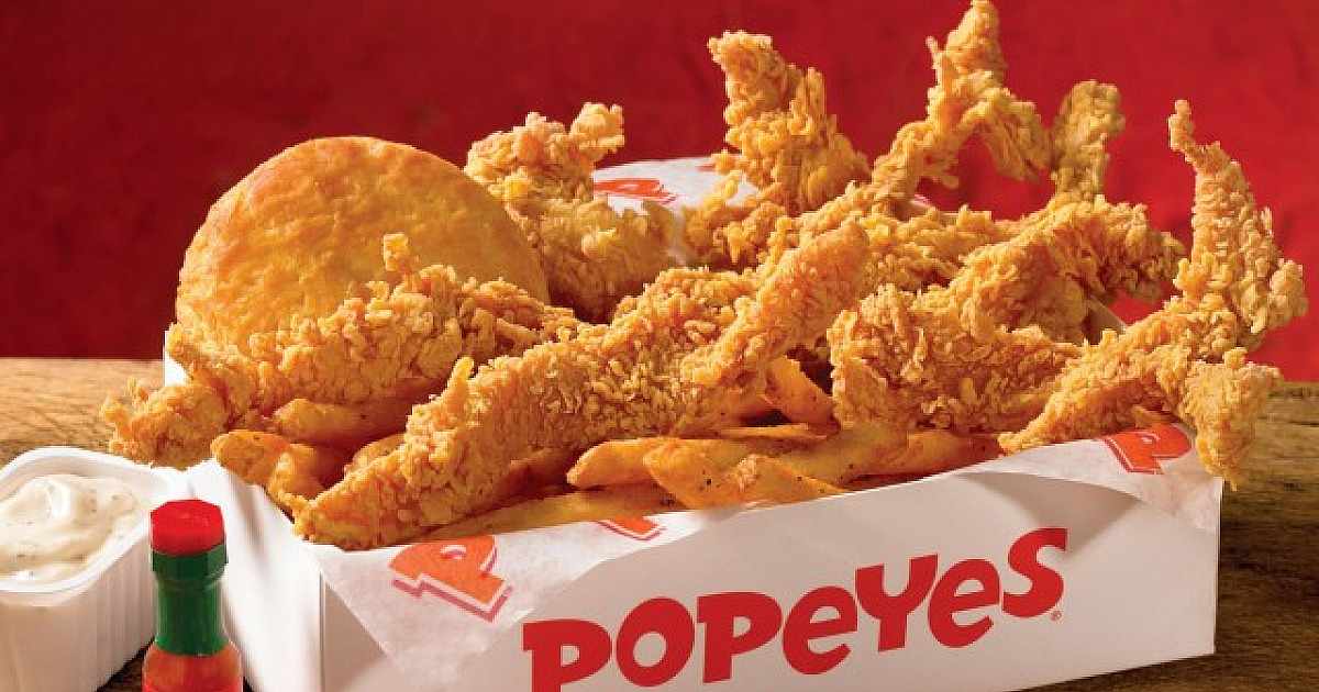 Popeyes oferece até 40% OFF no delivery durante o mês de março