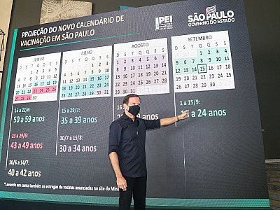 Governo de SP anuncia vacinação para a população adulta até 15 de setembro