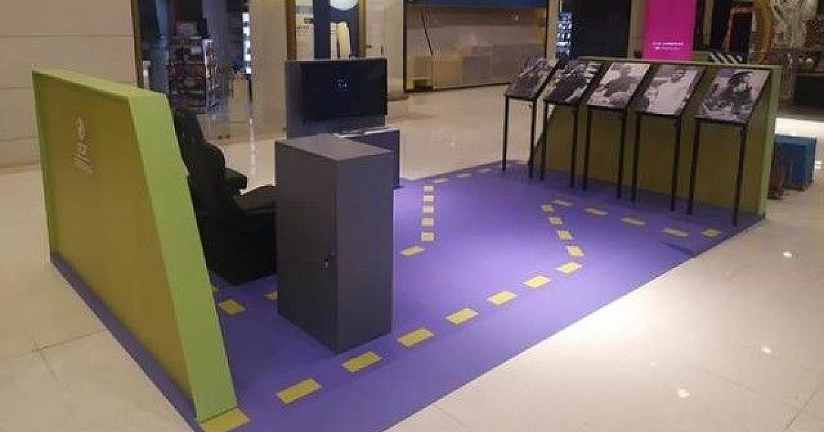 Estande da CCR ViaOeste com detalhes da obra da Castello Branco fica até sábado (11) no Iguatemi Alp