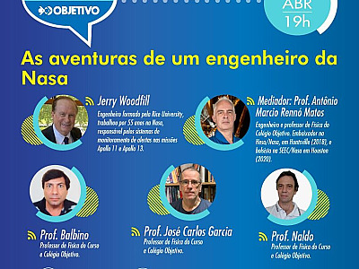 Objetivo promove live com o engenheiro espacial responsável pelo resgate da nave Apollo 13