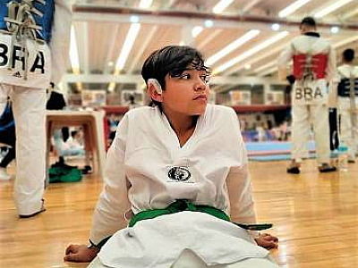 Aluno de escola em Aldeia da Serra é ouro no Taekwondo