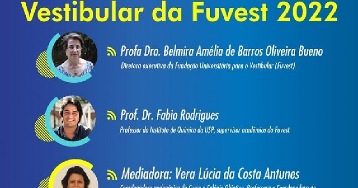 Objetivo promove live sobre o vestibular da Fuvest
