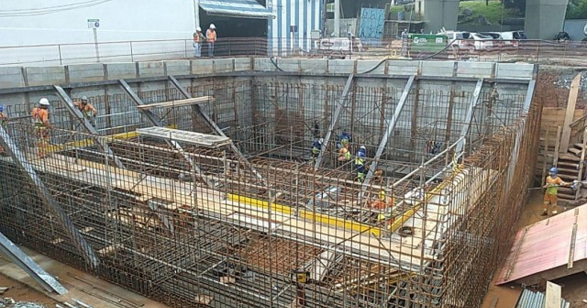CCR ViaOeste realiza nova concretagem de bloco de fundação para futura ponte de acesso à Osasco
