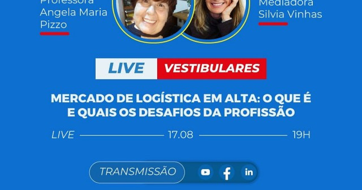 UNIP e Objetivo promovem live sobre o mercado de trabalho na área de logística