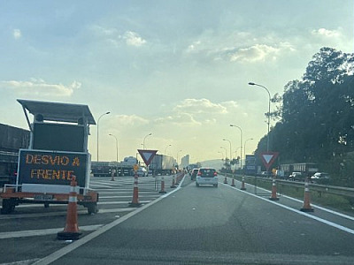 CCR ViaOeste libera desvio provisório da pista marginal para a pista expressa da Rodovia Castello Br