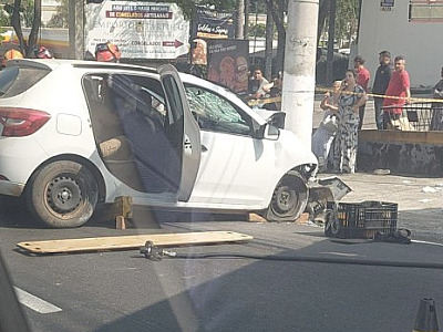 Motorista do acidente na Av. Yojiro Takaoka segue internado na UTI