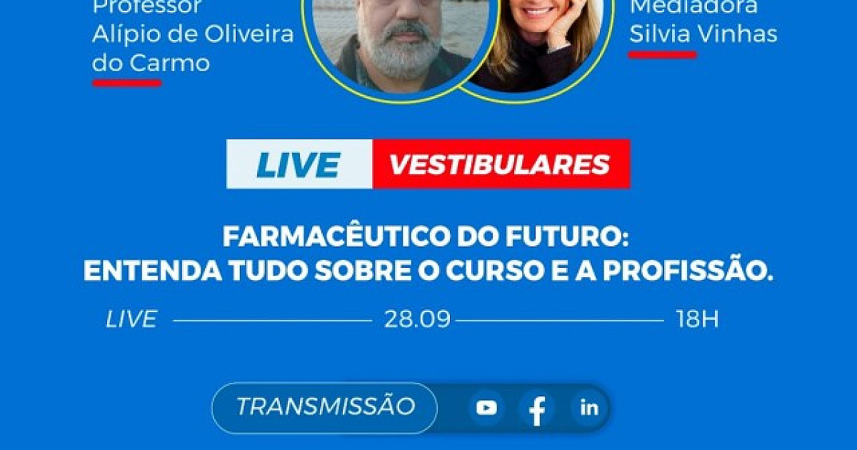 Conheça a profissão farmacêutico em live da UNIP e do Objetivo