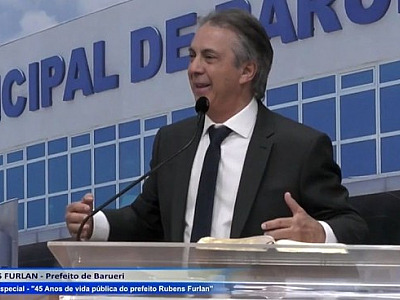Prefeito de Barueri Rubens Furlan completa 45 anos de vida pública