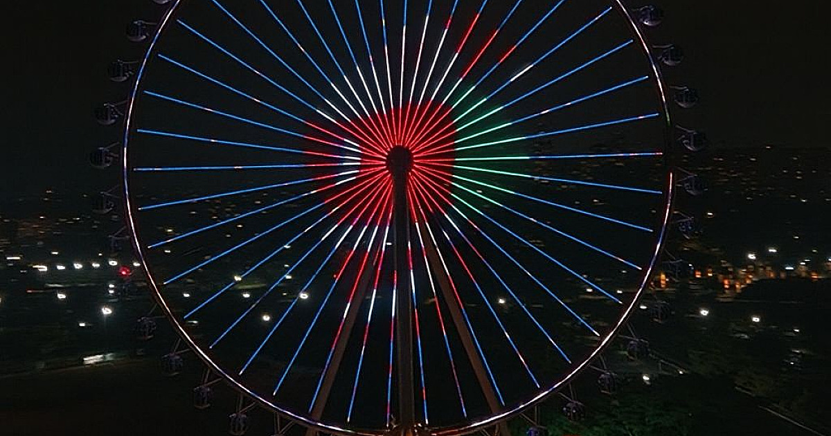 Roda Rico se integra ao Natal Iluminado e transforma o céu em espetáculo de luzes