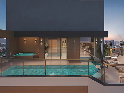Imóvel conta com rooftop
