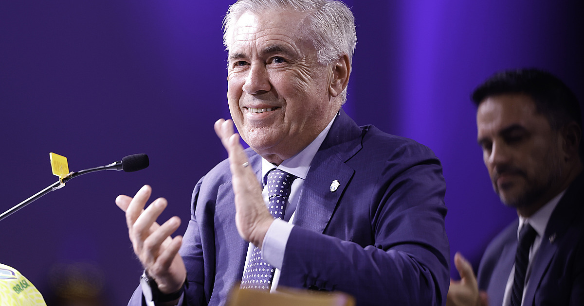 CBF renova contrato de Carlo Ancelotti até 2030