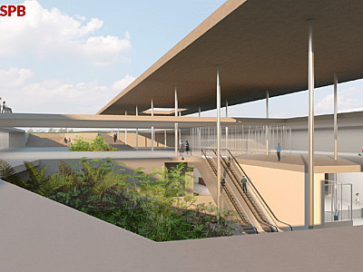 Imagem computadorizada de uma das estações do projeto