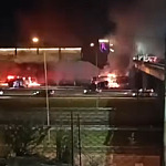 Ônibus pega fogo e interdita a Castello em Barueri na noite de quarta (15)