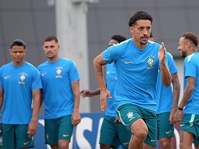 Raphinha treinou com os jogadores da seleção brasileira nesta sexta-feira, 3
