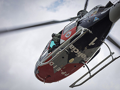 O helicóptero Águia da PM foi chamado durante a perseguição