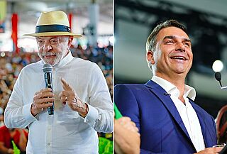 No 1º turno, Lula tem 40% e Flávio Bolsonaro 35%, diz BTG/Nexus