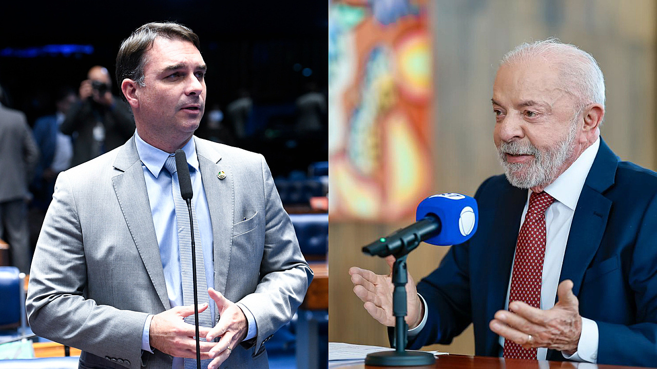 Na pesquisa Atlas/Bloomberg, Flávio tem 49,8% contra 47,6% de Lula